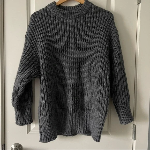 ZARA purl knit oversize fit sweater (M) - Picture 4 of 6